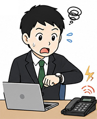電話が鳴るたびに業務が中断される。