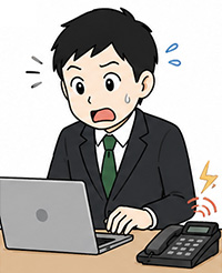 応答、伝言、共有に時間が奪われる。