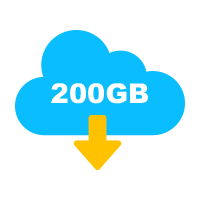 200GB のクラウドストレージ