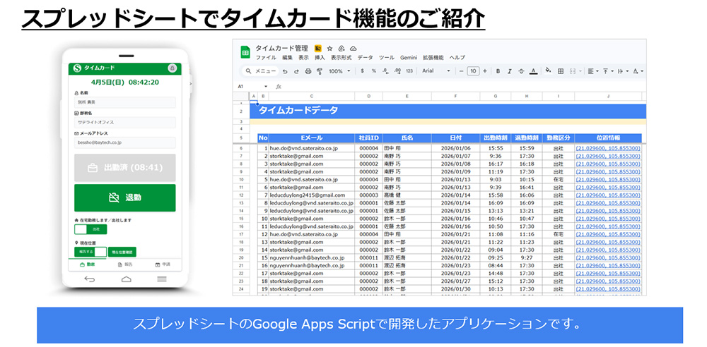 タイムカード機能