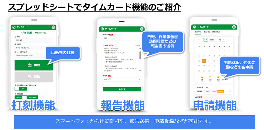 タイムカード機能