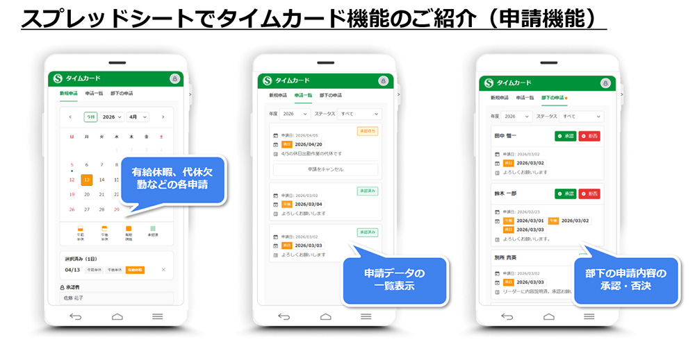 タイムカード機能