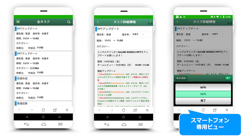 サテライトオフィス タスク管理機能 For Line Works