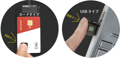 指紋認証(生体認証)による2要素認証FIDO機能「ATKey」